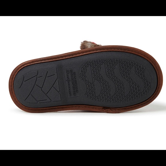 Kid's Dearforms "lil bear" buffalo check scuff slippers - Picture 2 of 5